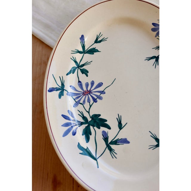 Vintage Oval Serving Platter in Ironstone from Longchamp, 1970s For Sale - Image 4 of 7