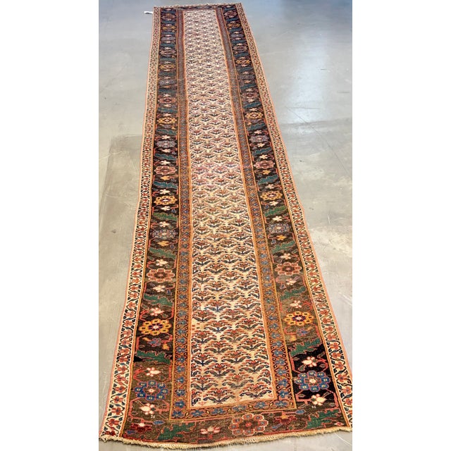 Early 20th Century Antique Kurdish runner 15'8"x3'2" For Sale - Image 5 of 9