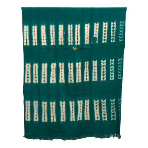 Vintage African Burkina Emerald Field Throw