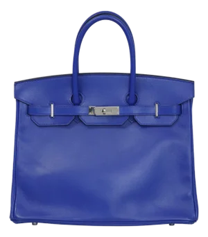 Hermès Birkin 35 Le Tournay Bleu Royal Swift Palladium Hardware 2019