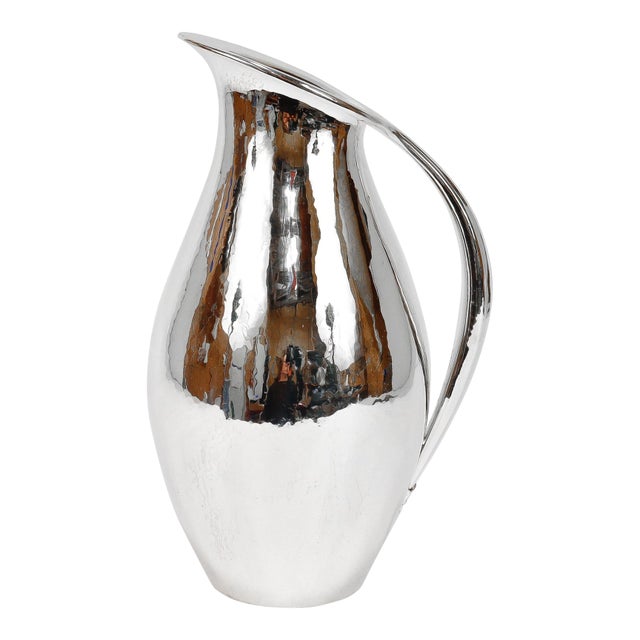 Vintage Georg Jensen Modernist Sterling Silver Pitcher No. 432a by Johan Rohde For Sale