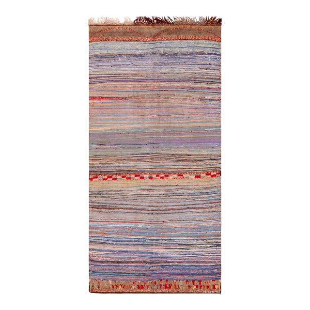 Nazmiyal Collection Vintage Purple Tones Moroccan Kilim Rug For Sale