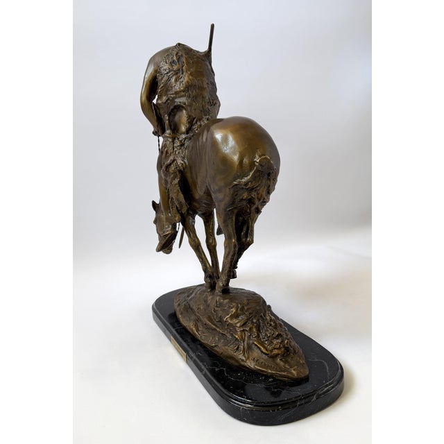 End of the Trail, Bronze Sculpture After Fraser - 22"h For Sale - Image 10 of 13