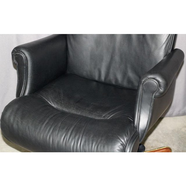 Leathercraft Contract Black Leather Executive Office Desk Chair Chairish