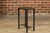 Leather Louis Vuitton Top Small Side Table with Custom Metal Base and Stretchers For Sale In Atlanta - Image 6 of 12