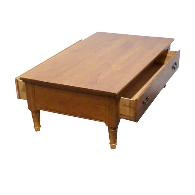 Brown Keller Furniture Solid Oak Country French 50" Double Sided Accent Coffee Table For Sale - Image 8 of 13