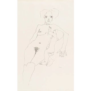 After Egon Schiele, Nude Mother and Child, Collotype Print For Sale
