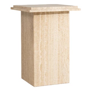 1970s Travertine Pedestal For Sale