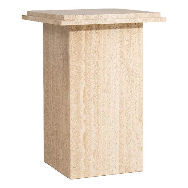 1970s Travertine Pedestal For Sale