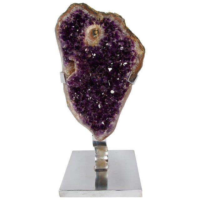Amethyst Gem Grade, Amethyst Geode Sculpture For Sale - Image 8 of 8