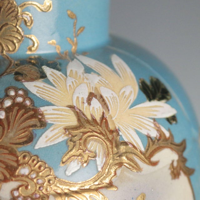 Ceramic Satsuma Vase with Rich Gold Highlights For Sale - Image 5 of 13