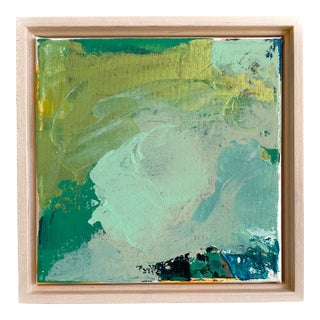 "Green Palette" Original Framed Painting by Jessalin Beutler For Sale
