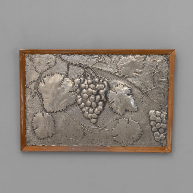 Decorative Pewter Panel, 1950 For Sale - Image 6 of 6