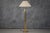 1970s Vintage Floor Brass Lamp with Fabric Lampshade, Italy, 1970s For Sale - Image 5 of 6