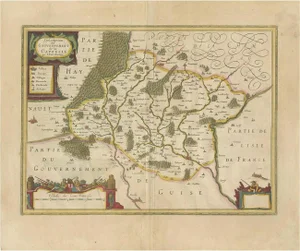 Antique Map of the Region of Hauts-De-France by Hondius, 1630