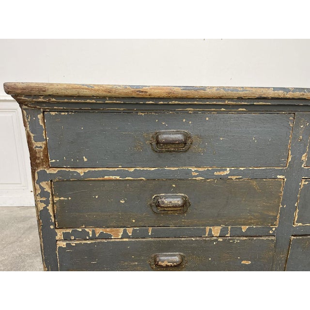 Vintage Workshop Chest of Drawers, 1930s For Sale - Image 6 of 10