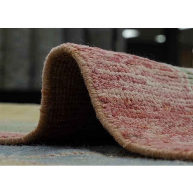 Blue Turkish Oushak Rug 10'2" x 14'5" #18543 For Sale - Image 8 of 8