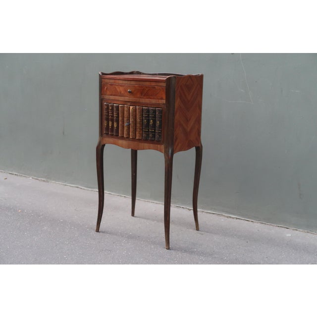 French French Antique Louis XV Style Side Table Nightstand For Sale - Image 3 of 13