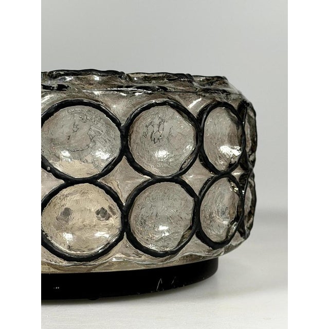 1960s Vintage Ceiling Lamp in Glass and Metal from Glashütte Limburg, Germany, 1960s For Sale - Image 5 of 18