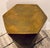 Original retail $1074, stylish Revelation Modern Antique Brass Finished Cathenna Accent Table, showroom flor sample