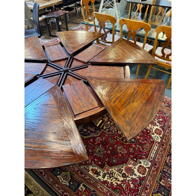 Theodore Alexander for Castle Bromwich Walnut Wood Jupe Dining Table, 60 to 78 Inch For Sale - Image 4 of 18