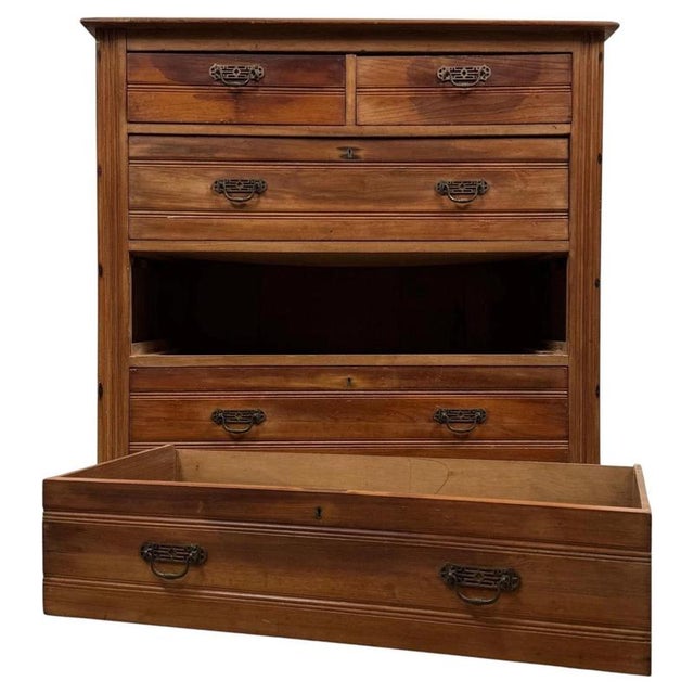20th Century Rustic English Satinwood Chest of Drawers For Sale - Image 4 of 12