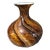 Mid-Century Modern Attributed Murano Style Blown Spiraled Art Glass Earth Colors Vase For Sale