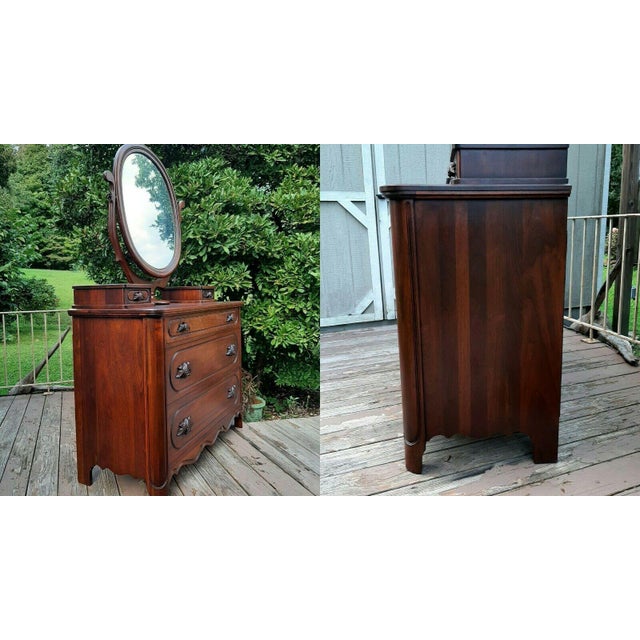 1943 Davis Company Lillian Russell Walnut Dresser Chairish