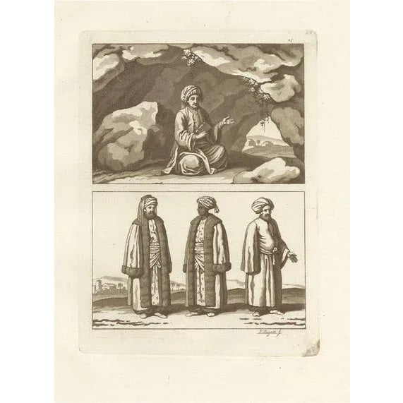 Early 19th Century Bigatti, Arabian Men and a Muslim Imam, 1827, Engraving For Sale - Image 5 of 5