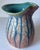 Turquoise Vintage Studio Art Pottery Glazed Pitcher-Signed For Sale - Image 8 of 8