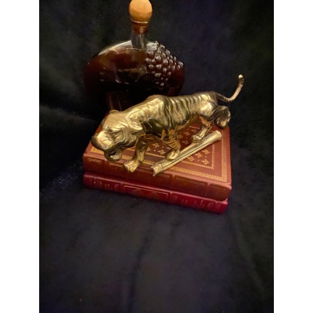 Brass Mid-Century Brass Roaring Tiger Sculpture - Hollywood Regency For Sale - Image 8 of 11