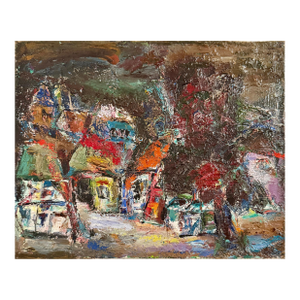 Alexander Pavlov, Russian Ukrainian Abstract Oil Painting Alexander Pavlov Vilnius Landscape