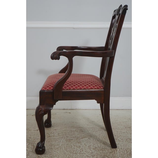 Chippendale Stickley Set of 8 Mahogany Dining Chairs For Sale - Image 3 of 18