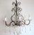 Metal and Murano Glass Six-Light Drop Chandelier, 1950s For Sale - Image 9 of 11