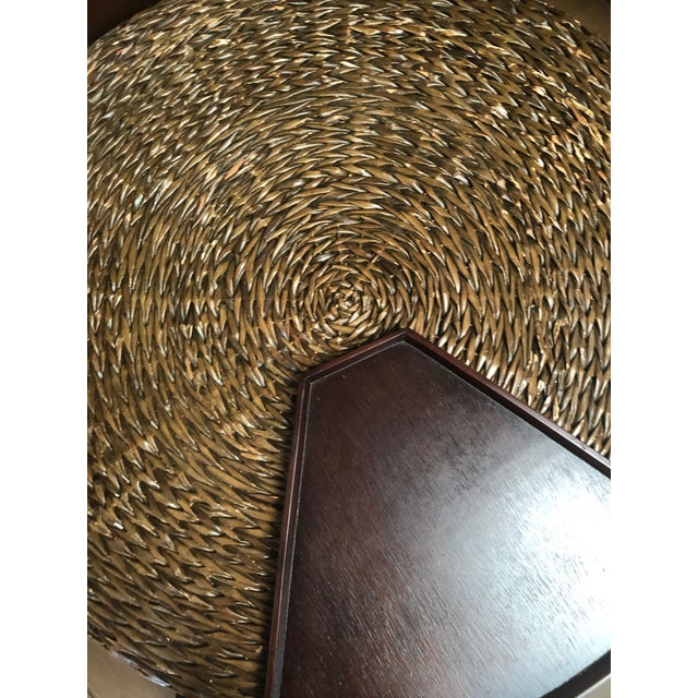 Large Rattan Coffee Table With Floating Table Top For Sale - Image 9 of 13