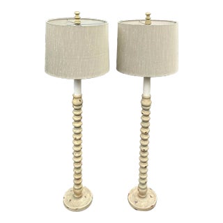 Vintage Barbara Cosgrove Buffet Lamps With Shades - a Pair For Sale