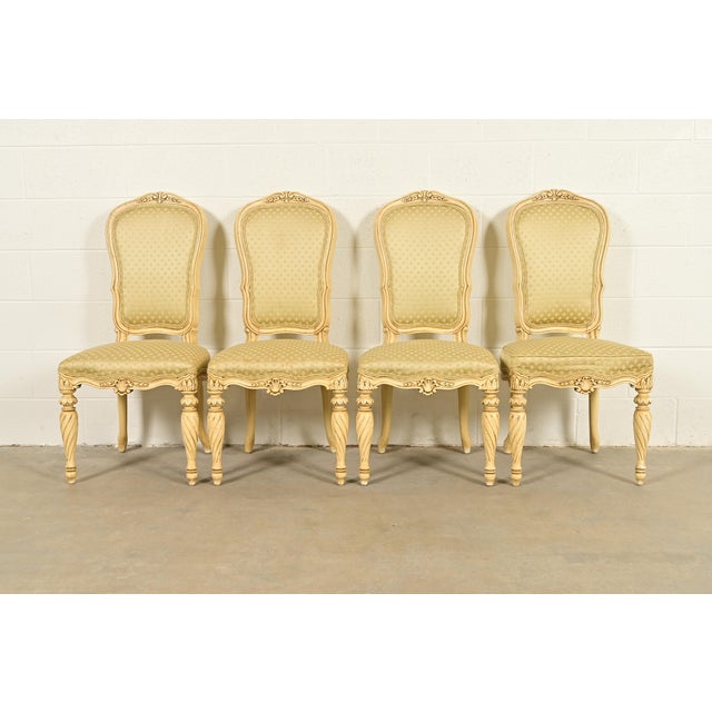 Karges French Regency Louis XVI Cream Lacquered Dining Chairs, Set of Four For Sale - Image 15 of 15