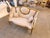1960s French Louis XV Rococo Settee upholstery Loveseat Cream Damask Canapa Sofa For Sale - Image 4 of 5