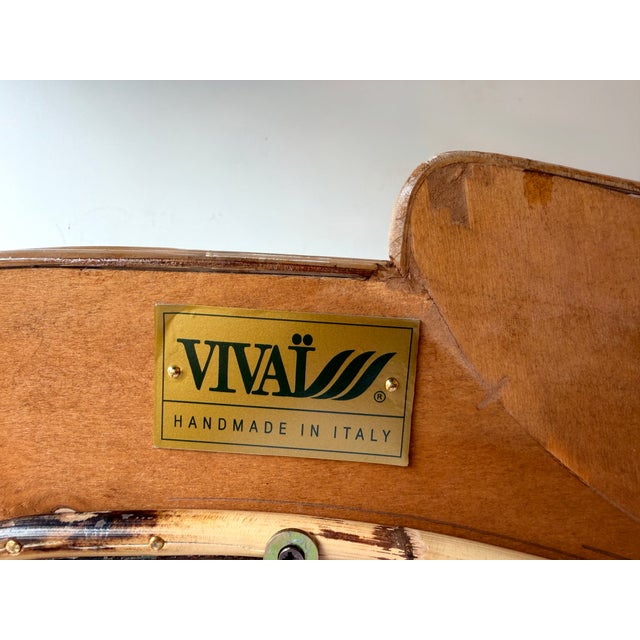 Palm tree wall mirror bamboo, rattan raffia, wicker by the manufacture Vivai del Sud italian design. Original manufacture...
