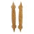 Simple Feather Brass Door Handles - a Pair For Sale