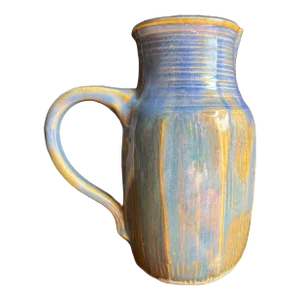 Mid 20th Century Handmade Pottery Pitcher Vase