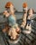 English Lot of Two Vintage Porcelain Figurines Boy and Girl With Trees and Birdhouses For Sale - Image 3 of 5