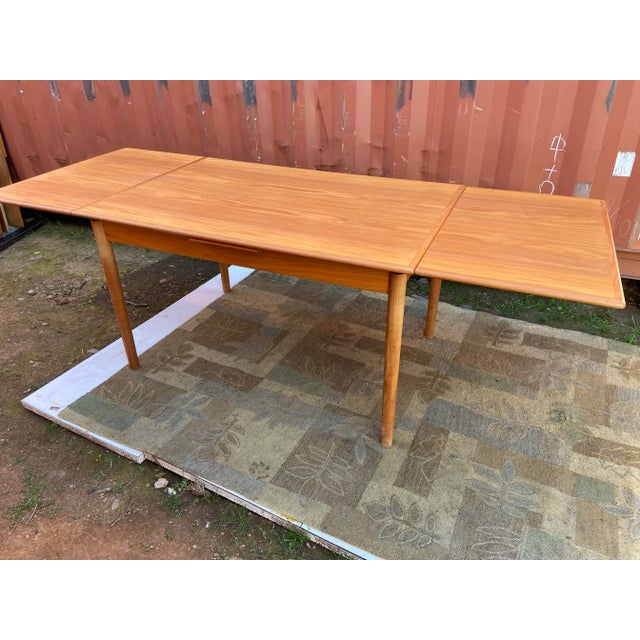 Vintage Modern Ansager Mobler Teak Danish Extendable Table For Sale - Image 9 of 12