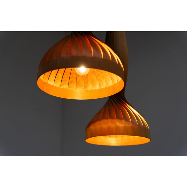 Pine Pendant Lamps by Hans-Agne Jakobsson Ellysett Sweden, 1960s, Set of 2 For Sale - Image 12 of 18