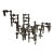 Werner Stoff & Hans Nagel for Stoff Chrome-Plated Modular Stacking Candleholders, Set of Twenty One For Sale