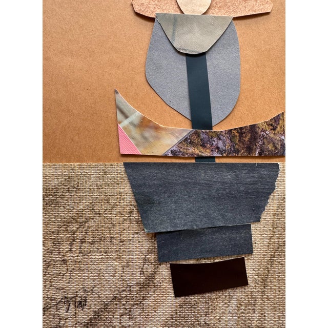 "Vessel 7" Original Mixed-Media Framed Collage on Paper by Zac Woodiel For Sale - Image 9 of 11