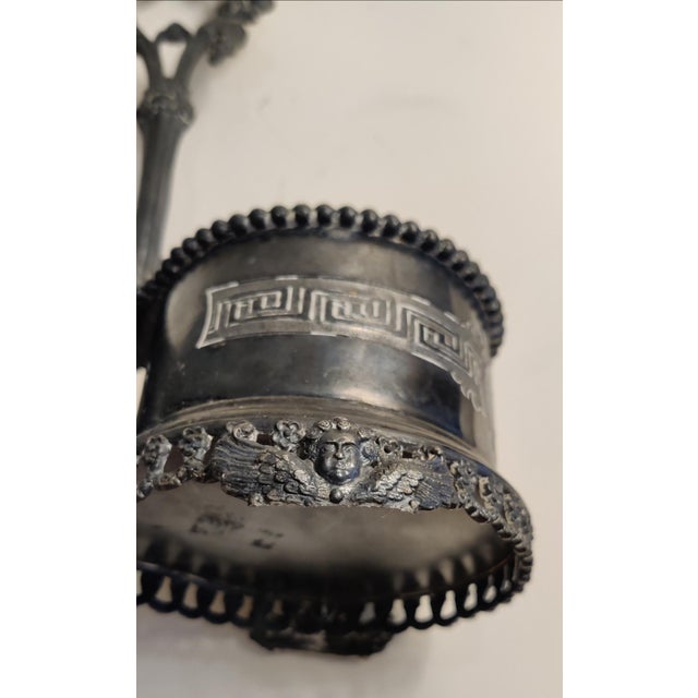 Antique 19th-Century Signed Redfield & Rice Ornate Double Bottle Holder For Sale - Image 14 of 17