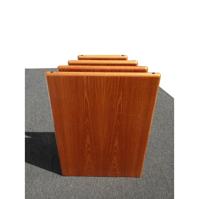 Wood Vintage Mid Century Modern Console Sofa Table by Bendixen Design Made in Denmark For Sale - Image 7 of 13