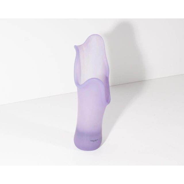 Kosta Boda Ulrica Hydman Vallien Kosta Boda “Funghi” Purple Glass Vase For Sale - Image 4 of 8