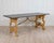 19th Century Large Italian Lacquered Lyre Table in Siena Yellow and Dark Brown For Sale - Image 4 of 8